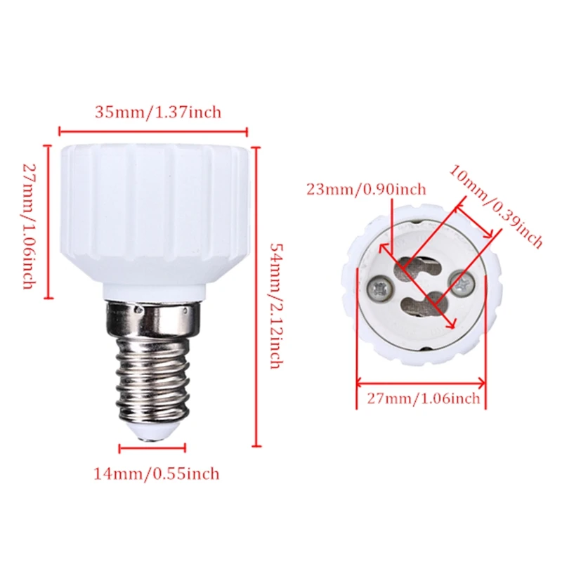Jiguoor E14 к GU10 цоколь светодиодный галогенный светильник лампа адаптер основание конвертера гнездо