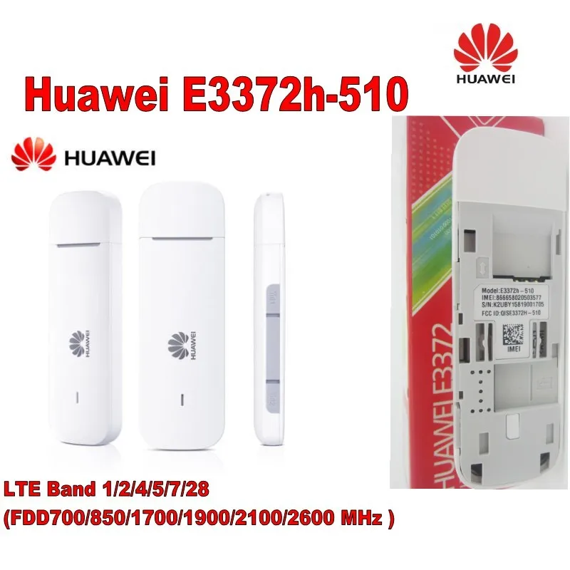 Лот из 10 шт. разблокирована Huawei e3372h-510 LTE/4 г 150 Мбит/с USB Dongle плюс 2 шт. антенны