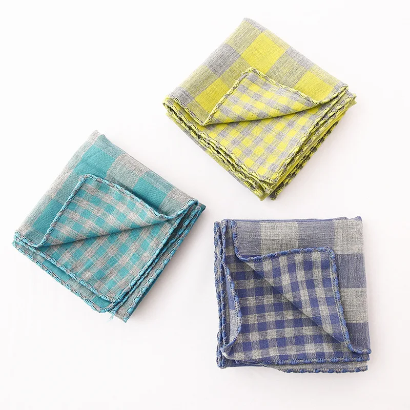 

Yishine 45x45CM 19 Colors Kids Children Cute Grids Cotton Triangular Headband Women Girls Scarf Shawl Hand Towel