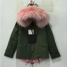 Женские Модные Мех животных Пальто для будущих мам Для женщин розовый Мех животных одежда длинные Стиль с длинными рукавами Меховая куртка