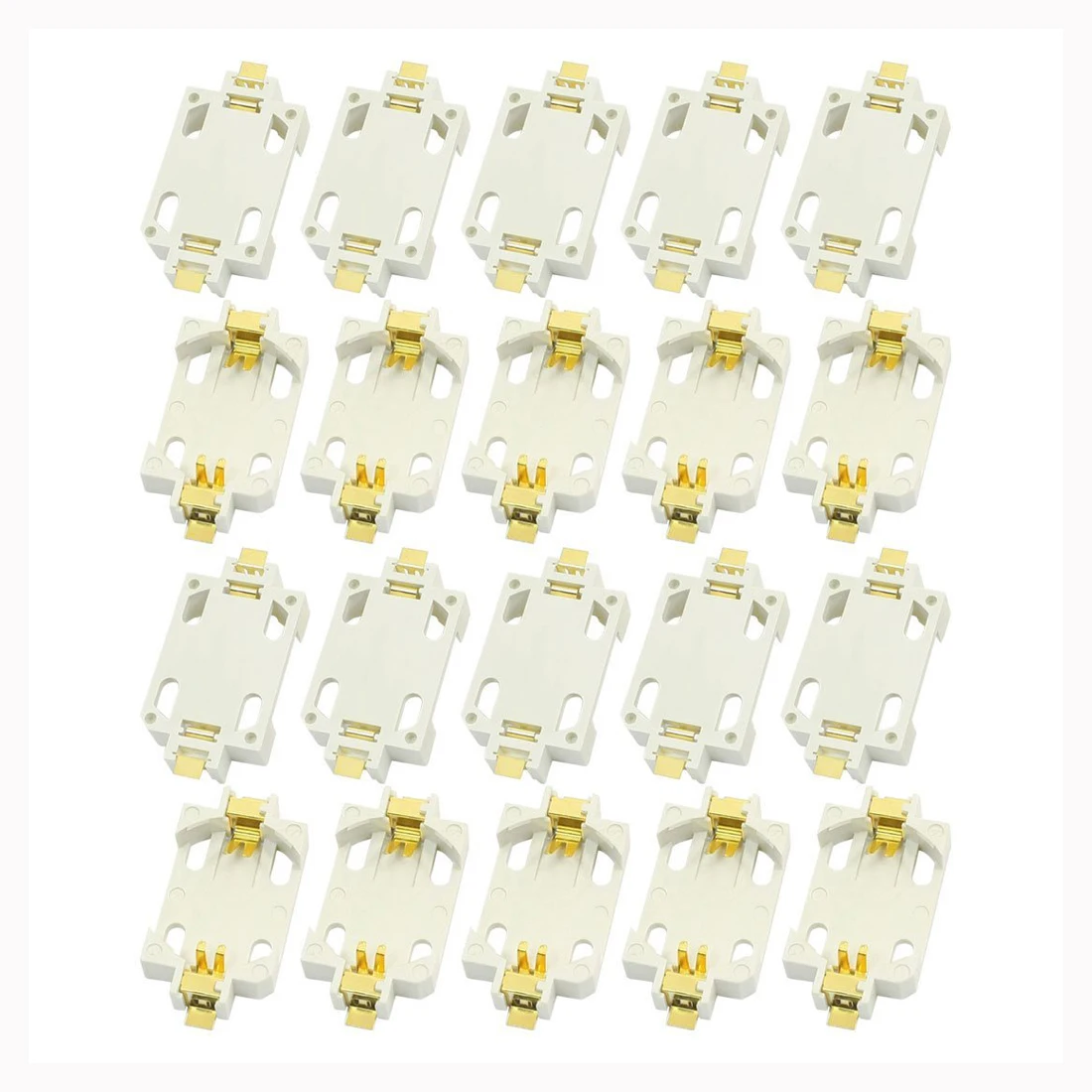 5Pcs CR2032//CR2025 Half-Round Battery Coin Button Cell Socket Holder Case LP
