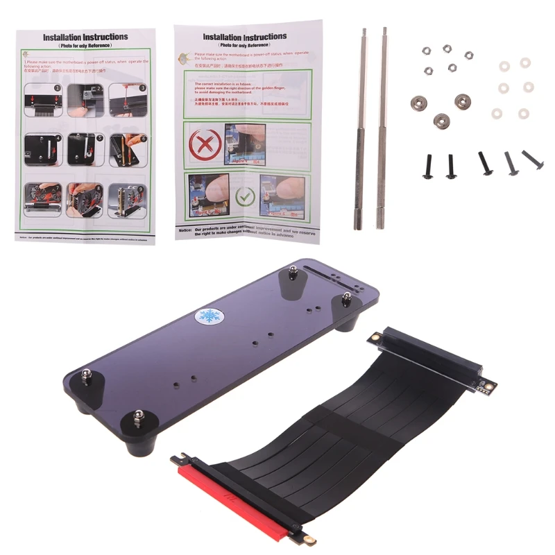 

1 Set PCI- E 3.0 16X Graphics Card Vertical Kickstand / Base With Extension Cable High Quality
