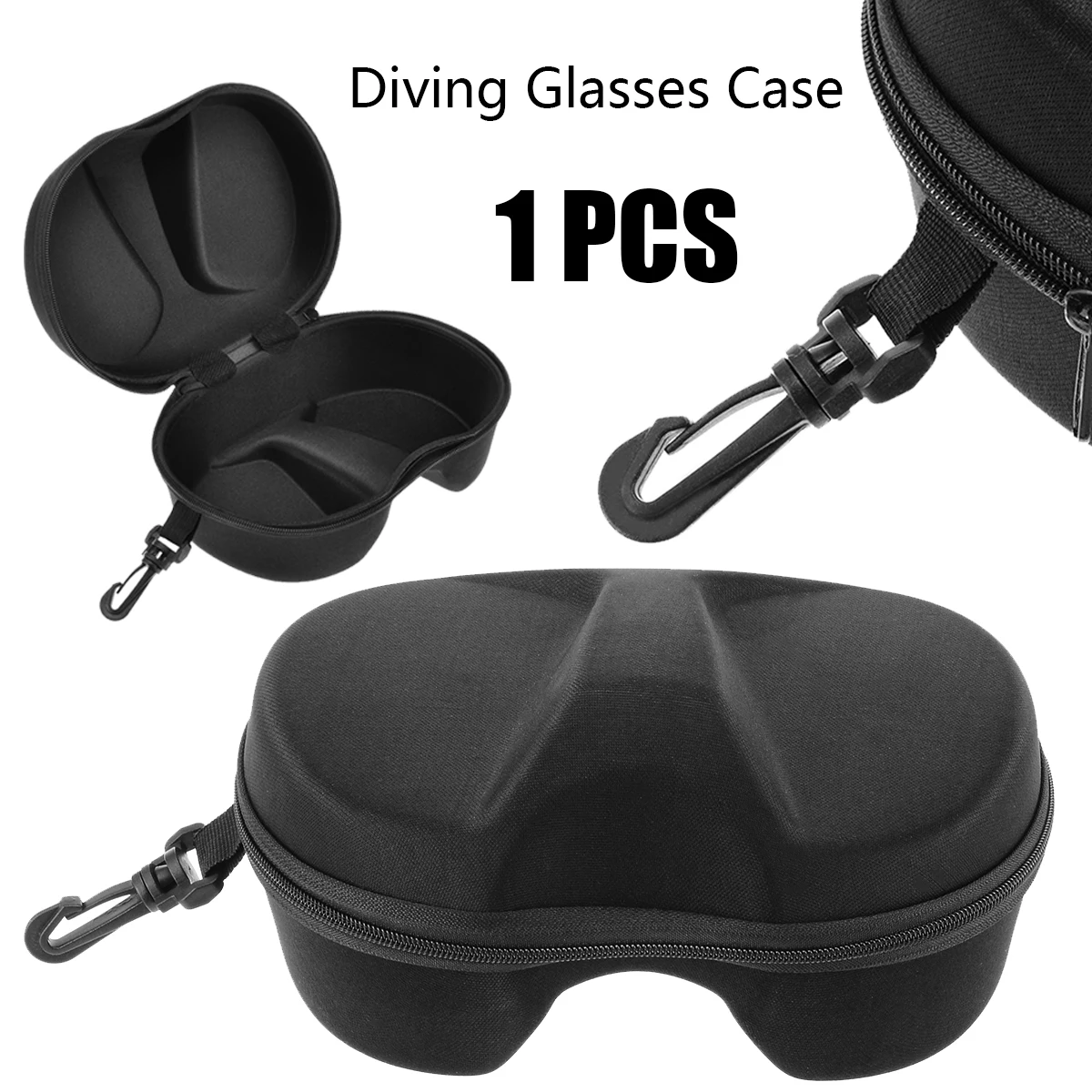 Mayitr Diving Glasses Case Mask Scuba Glasses Case Pouch Underwater Storage Box Bag Box Case Protector Container For Gopro