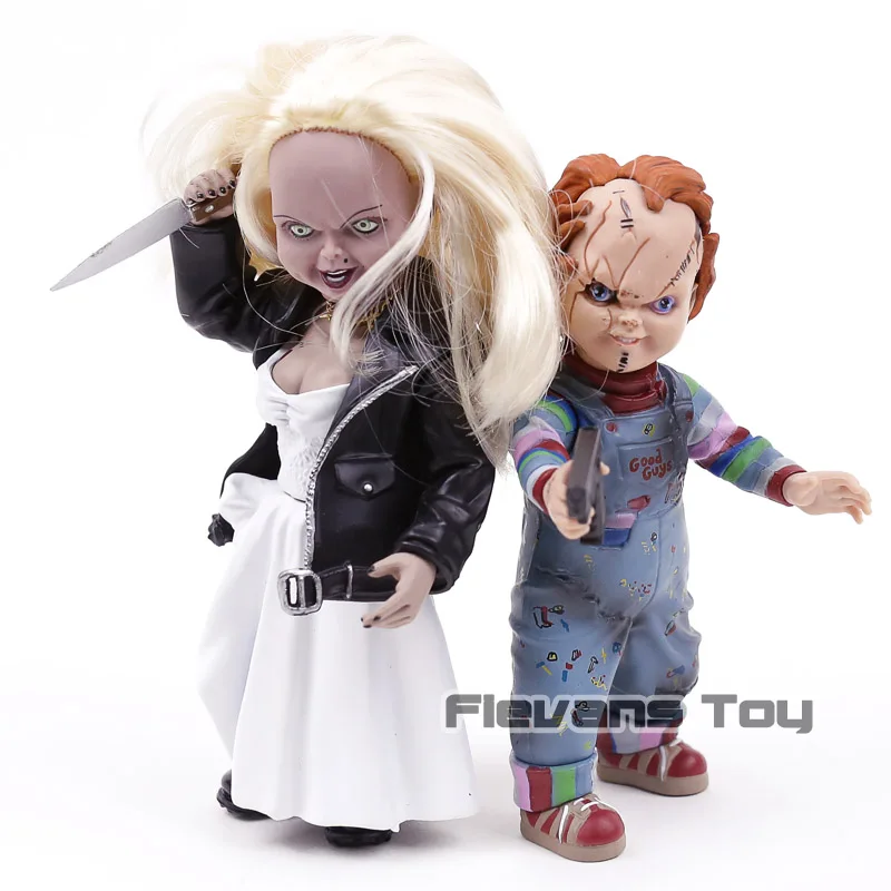 

Bride of Chucky Chucky & Tiffany Horror Dolls PVC Action Figure Collectible Model Toy 2pcs/set Halloween Gift