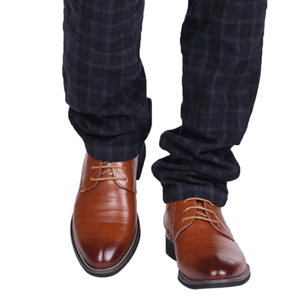 Классические Кожаные мужские деловые туфли черного цвета с острым носком; дышащие классические свадебные туфли; мужская модельная обувь; модная обувь; Размеры 37-48