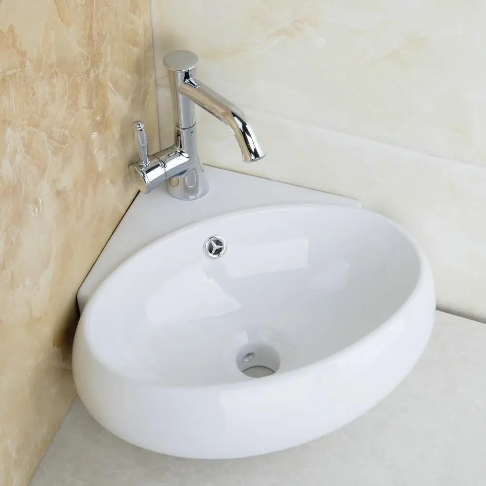 KEMAIDI سيراميك الحمام حوض بالوعة صنبور مجموعة bacia banheiro بتصميم عصري حوض غسيل الغرور & قطب صنبور W/أداة تصريف منبثقة