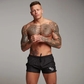 

Mens Shorts Summer Casual Bermuda Beach Shorts Men Gyms Sporting Bodybuiding Short Pants Dry Fit Mesh Shorts Solid Letter 2019