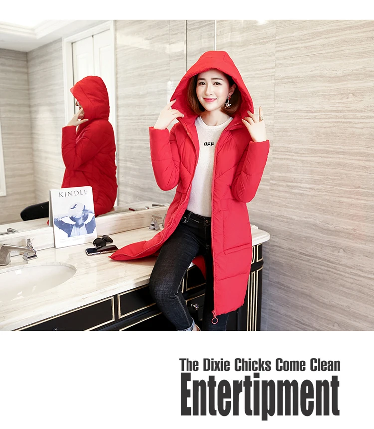Winter Jacket Women Plus Size 3XL Women's Coats And Jackets Hooded Solid Women Winter Coat Long Zipper 2018 LZ978 (6)