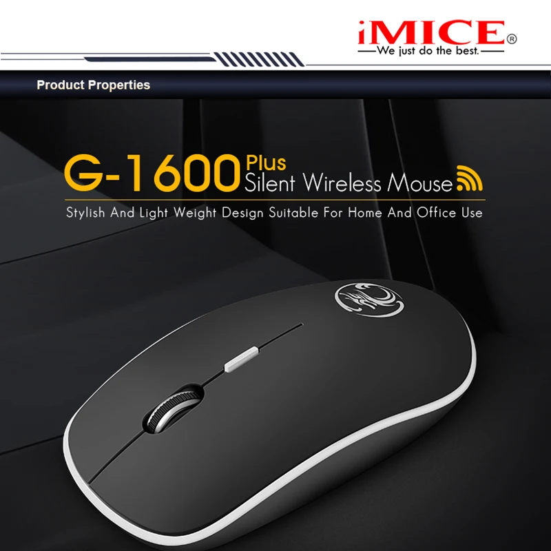 Imice Wireless Mouse Wireless Computer Mouse Ergonomic PC Mice Silent Mini Mause 2.4GHz USB Optical Mouse 1600DPI For Laptop