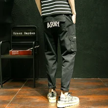 Новинка года Весна-осень Мужская одежда Повседневная винтажная большой карман принтом повседневные штаны тонкие комбинезоны большие размеры певица костюмы