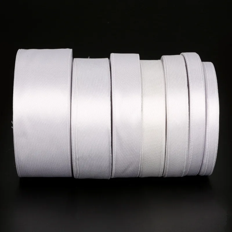 

Pick Size White Color Satin Ribbon 25Yards for DIY Bow Craft Decor Wedding Party Decoration Gift Wrapping Scrapbooking Supplies