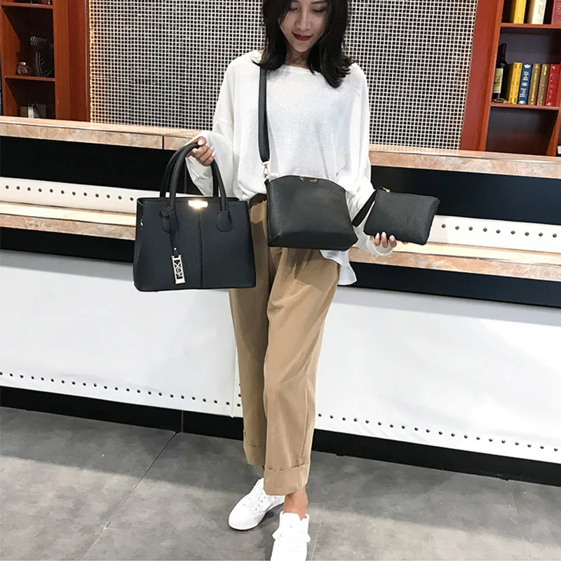 Gaqiuma Litchi PU satchels Сумочка crossboday сумки кошелек 3 шт. один набор для женщин