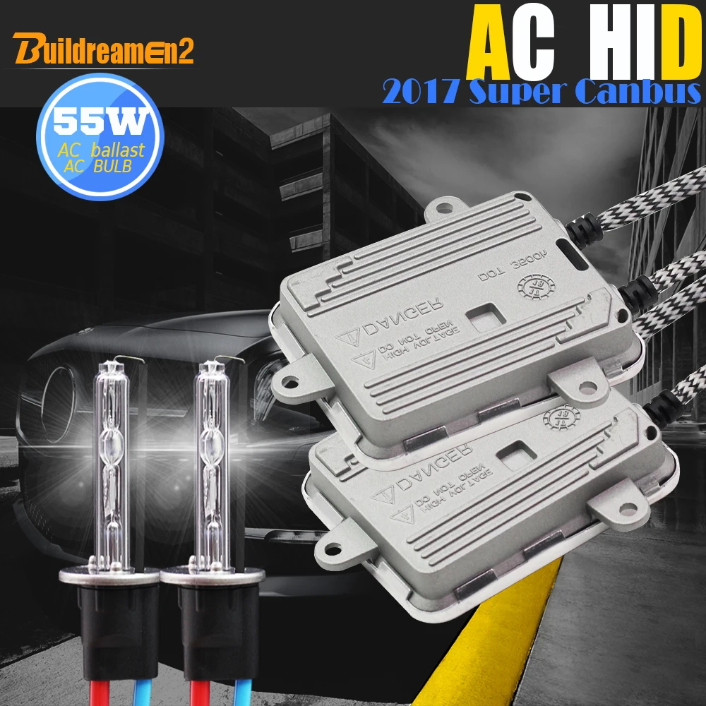 Buildreamen2 55W 880 881 9005 9006 H1 H3 H7 H8 H9 H11 Шина CAN HID ксеноновый комплект 8000K лампа переменного