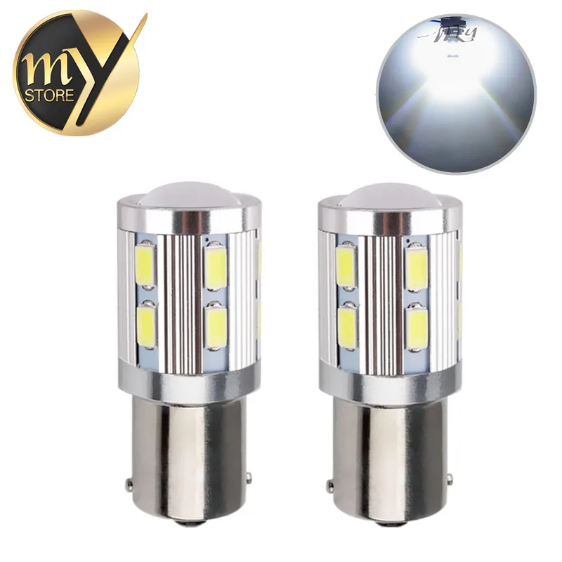 2 шт. 1156 BAU15S 12 SMD Samsung 5730 Светодиодная лампа высокой мощности py21w Автомобильные