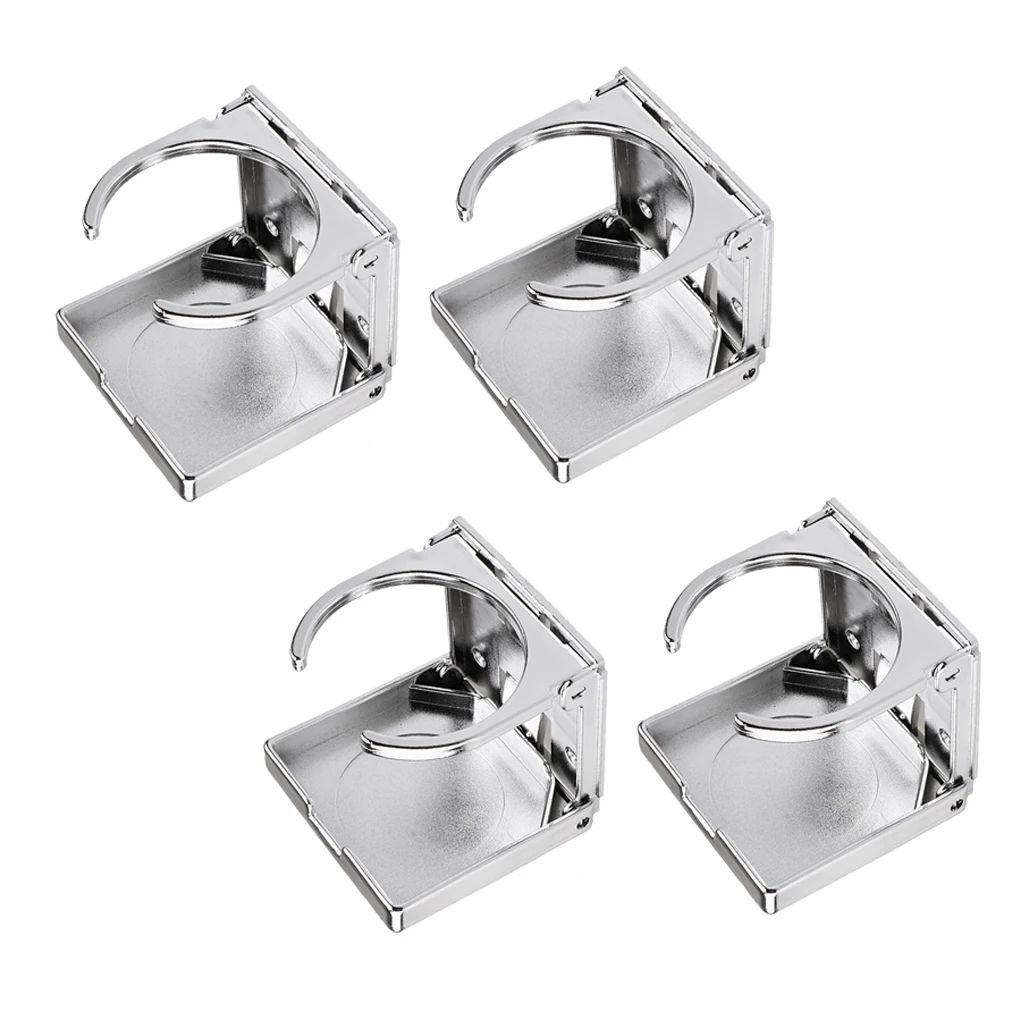 4 Pieces Folding Beverage Drink Cup Holder Used for Car Boat Marine Caravan Foosball Table