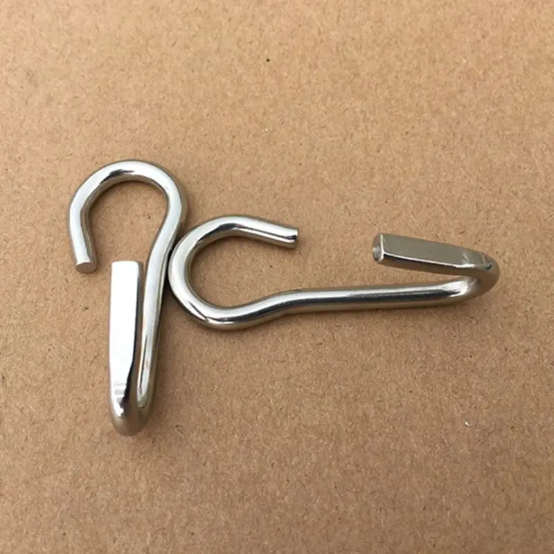 10 Pairs Stainless Steel Hooks Curb Chain Hook Double Hook With Left And Right Sides 3