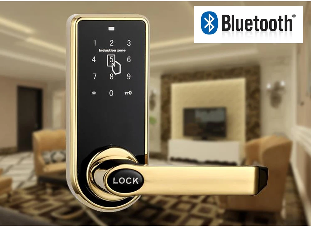 Смарт замки из цинкового сплава с Bluetooth и сенсорным экраном для гостиниц квартир