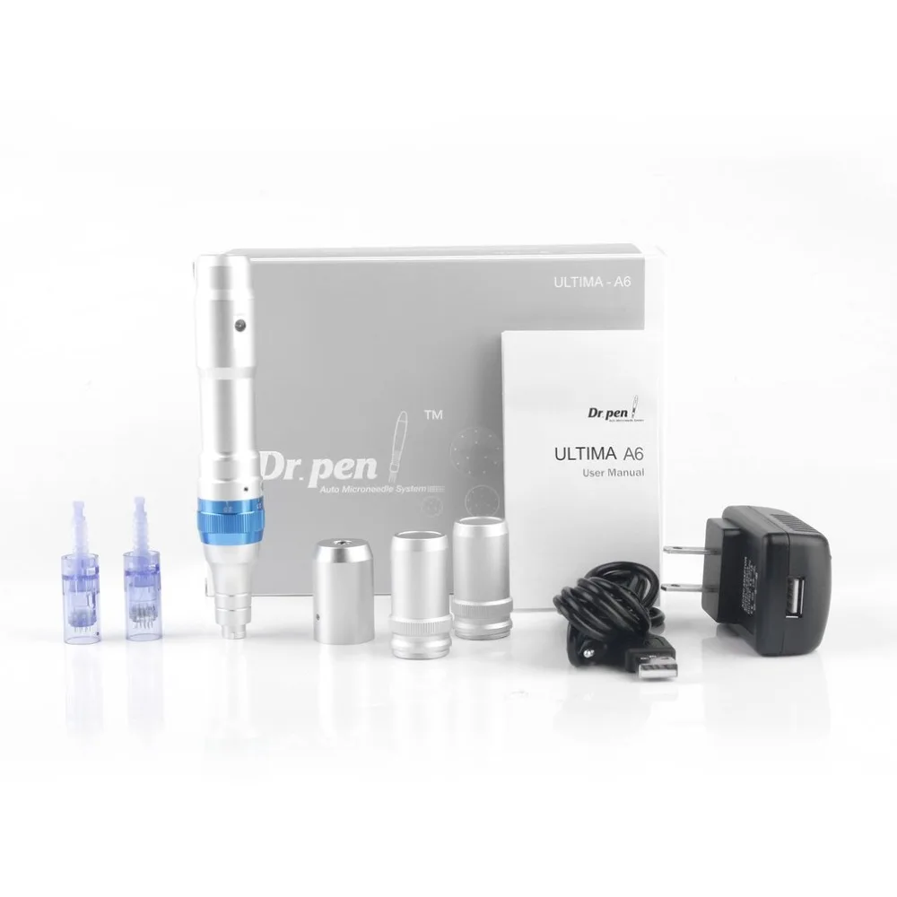 

DR.PEN Ultima A6 Auto Electric MicroNeedle with 2Pcs Rechargeable Battery + 2Pcs 12-pin Needles Cartridges Beauty face skin care