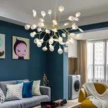 Nordic chandelier post modern creative firefly chandelier home living room study bedroom dining room lamp chandelier european style modern simple cloth lace chandelier living room study room bedroom french garden white iron chandelier