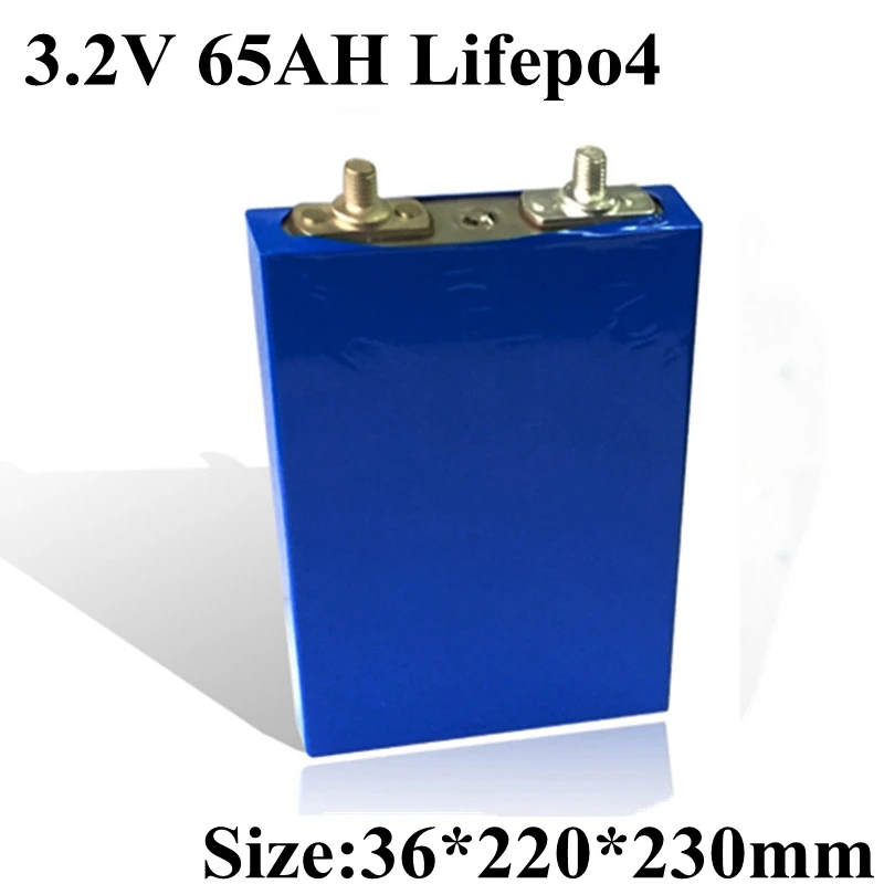 Аккумулятор Lifepo4 с большой емкостью 3 2 в 65ач 200А для Diy Facewell 50ач упаковка 12В батарея