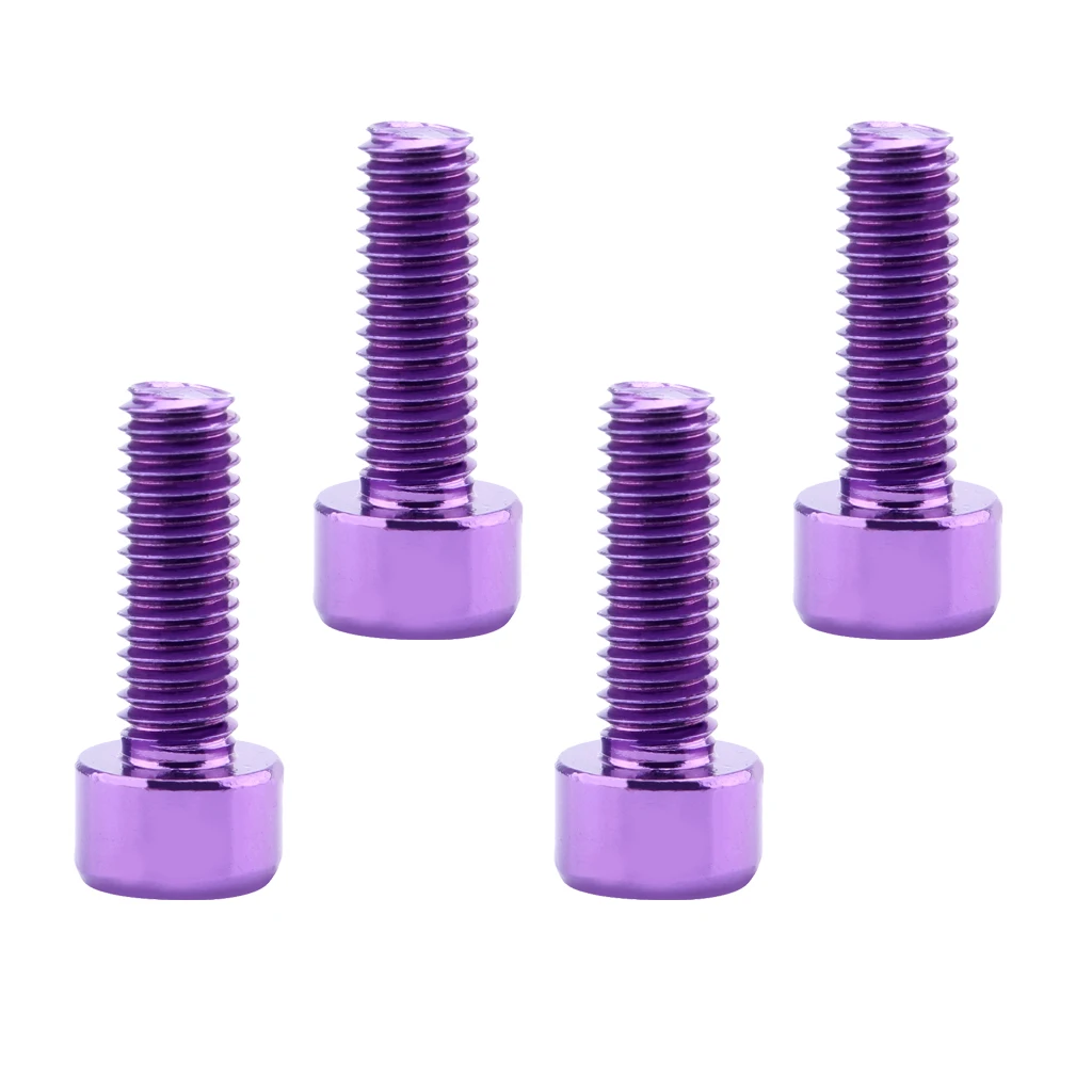 4pcs Silver Water Bottle Cage Bolts Holder Screws MTB Road Bike Chainring Screws for Parts Crankset Bicycle Part for Repairing