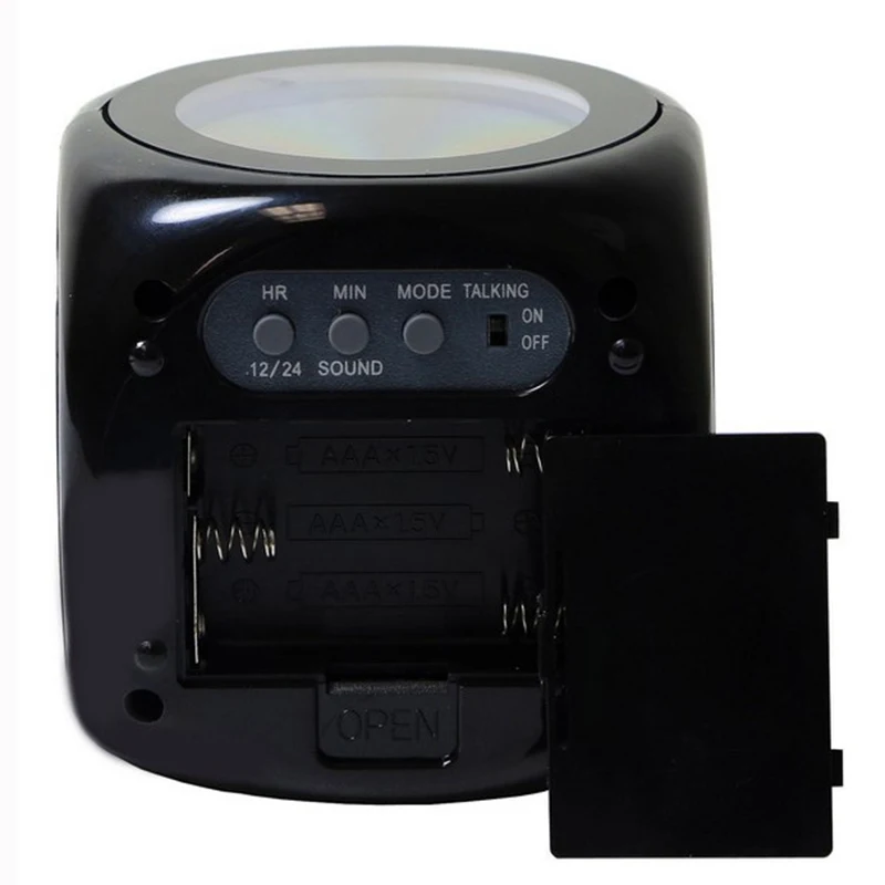  Night Light With Projector Digital Alarm Clock Lamp Voice Temperature Time Projection On Wall Ceili - 4000022370578