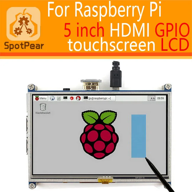 Raspberry Pi 3 Model B 4B/2B/B+/A+ 5 дюймов HDMI GPIO резистивный сенсорный экран ЖК-дисплей 5 дюймов сенсорный экран