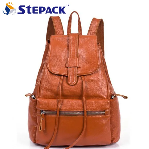 

Wholesale Price Fashion Genuine Leather Student Backpacks Women's Shoulder Bags Cowhide School Satchels High Quality WBG1054