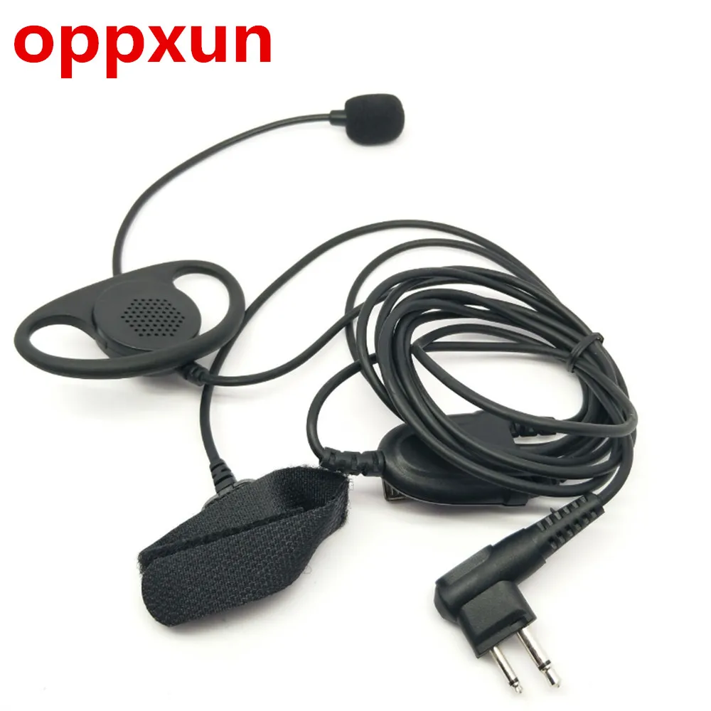 Oppxun 2 контактный гарнитура PTT заушника микрофона наушники для Motorola GP88 GP88S GP300 GP2000 HYT TC-500 TC-600