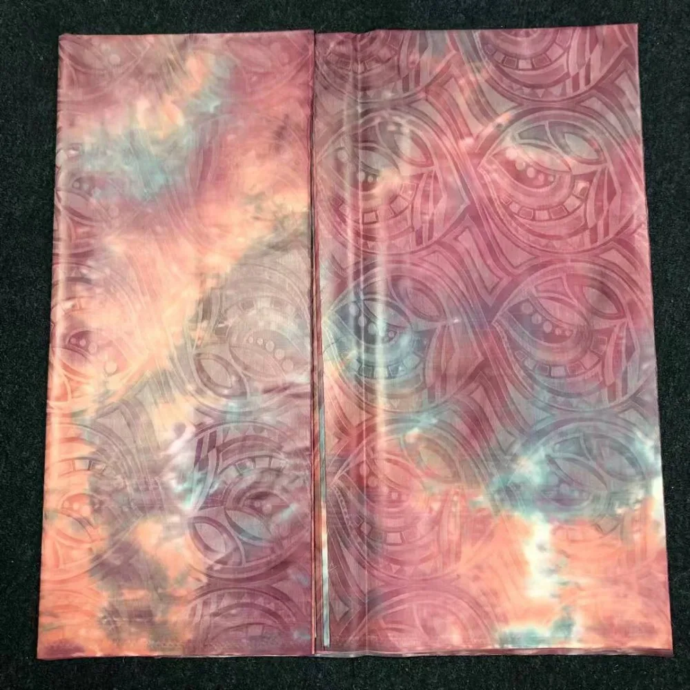 

African style multicolor Guinea brocade bazin fabric 5yards bazin lace fabric hot selling new design