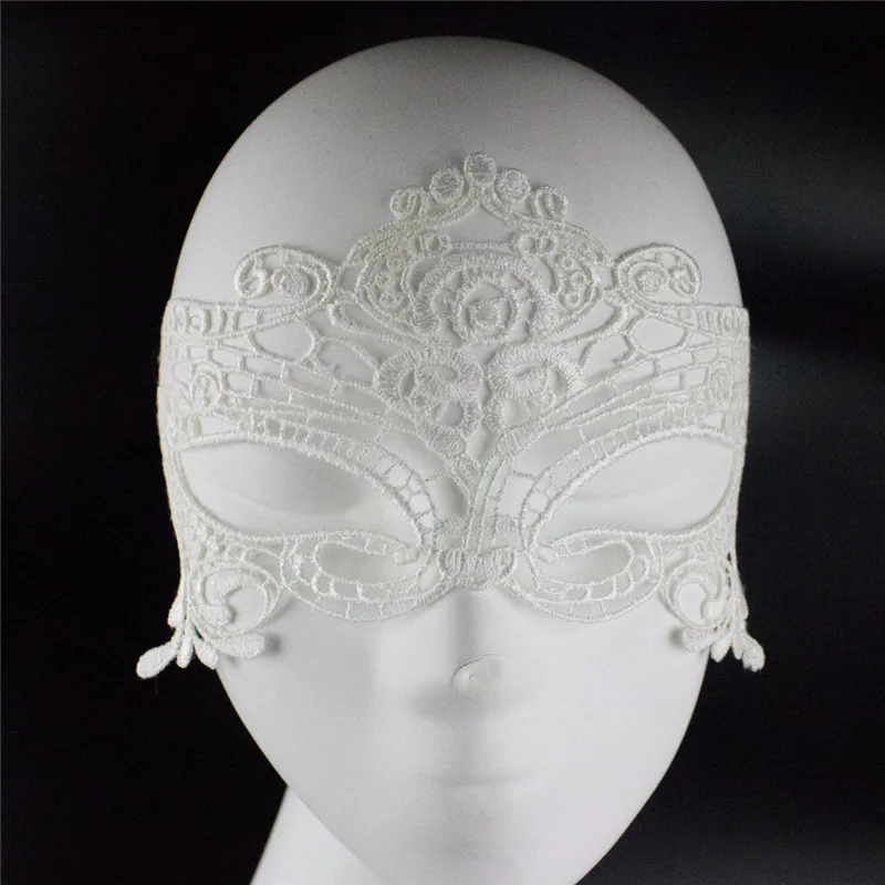 Эротическое белье для женщин, кружевная прозрачная маска на глаза для вечеринки, ролевые игры, товары для секса, эротические костюмы - Цвет: Style 2 White