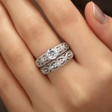 Обручальные кольца с цирконием Mossovy для женщин, стразы, размер 5, 8, 11, 13, серебряное кольцо для пары для женщин, ювелирные изделия Anillos Mujer