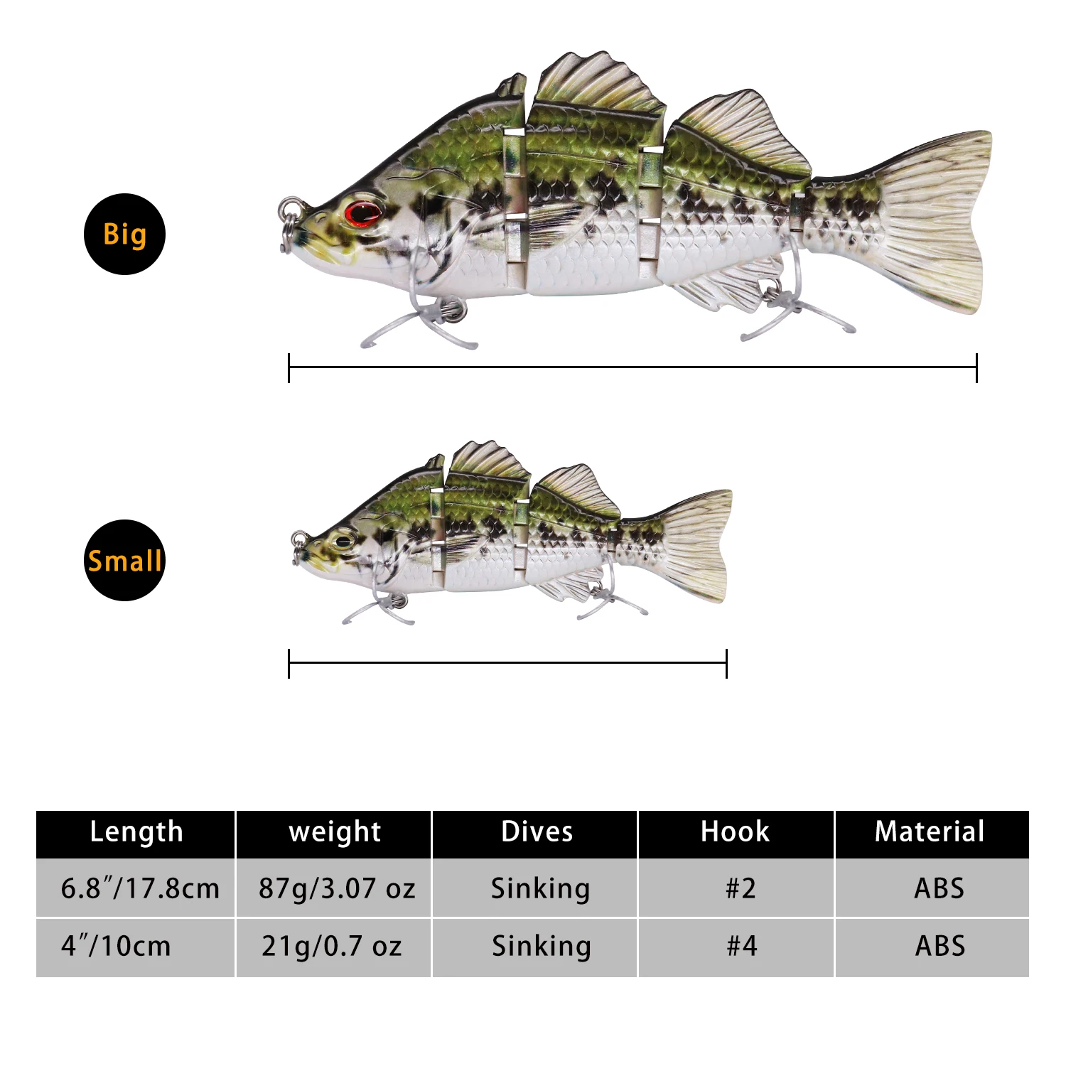 10 см или 18,5 см рыболовные приманки Swimbaits мульти Соединенные секции Isca искусственные Pesca твердые приманки воблеры рыболовные крючки Снасть