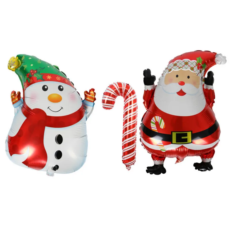

1pcs Christmas snowman Cane & Santa Claus Balloons New Foil Balloons Aluminium Foil Balloon Party Supplies