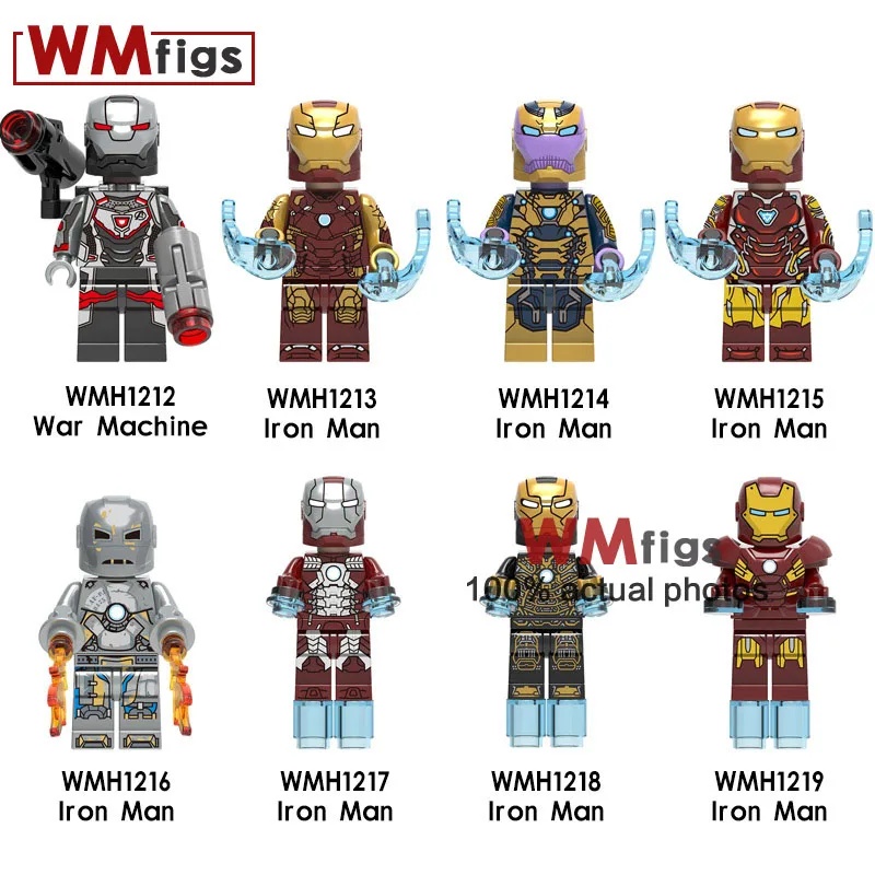 

Single Avengers 4 Endgame Marvel Super Heroes Legoings Thanos War Machine Iron Man Weapon Building Blocks Toy for Children Gift