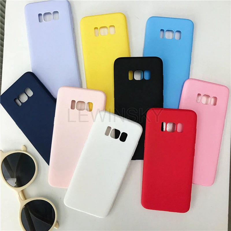 

Silicone Case For Samsung Galaxy S10 S10E A10 A30 A50 A70 S9 S8 Plus S6 S7 Edge Note 8 9 10 Plus Candy Color Matte TPU Cover