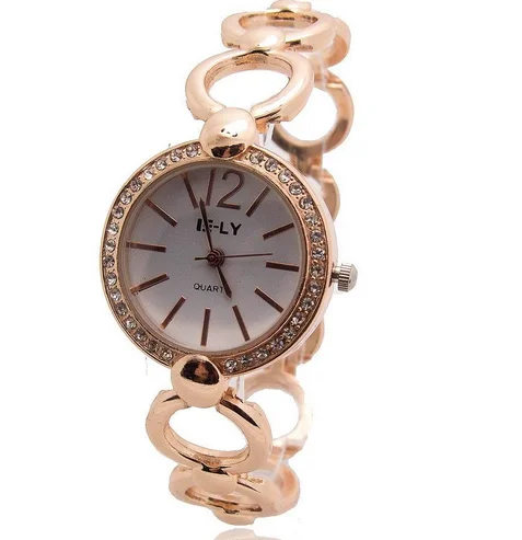 Лидер продаж, модные женские часы-браслет из розового золота, стразы, кварцевые наручные часы, Relojes Mujer, E-LY - Цвет: 6