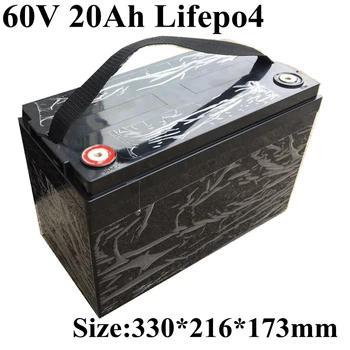 

60V 20AH LiFePO4 Battery Pack 1500W Electric bicycle Scooter lithium battery + BMS + Charger Free Shipping Golf Car UPS ebike