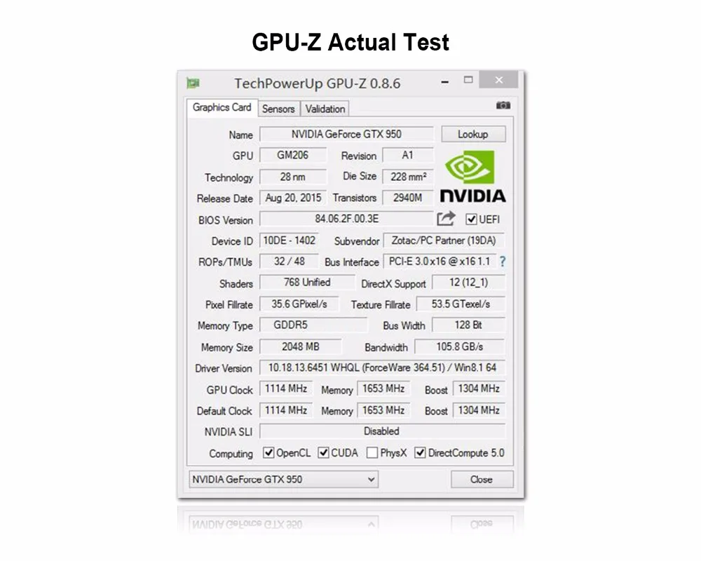 Видеокарта GTX 950 2GB 2048MB DDR5 128 bit carte graphhique видеокарта для Nvidia GTX PC