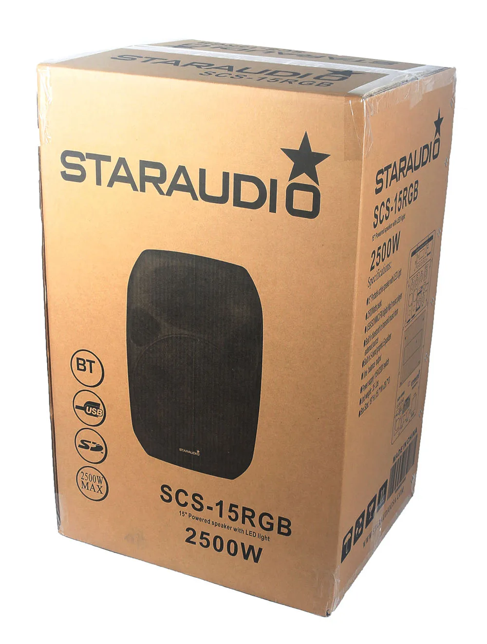 box of powered dj pa stage spekaer with bluetooth sd card mp3 player usb for singer sing song on the stage party show and school play