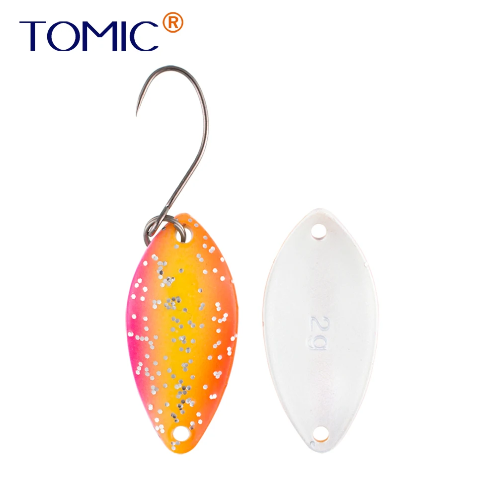 Tomic trout area micro fishing spoons 2g 3g wobbler metal bait baubles blinker spinner bait