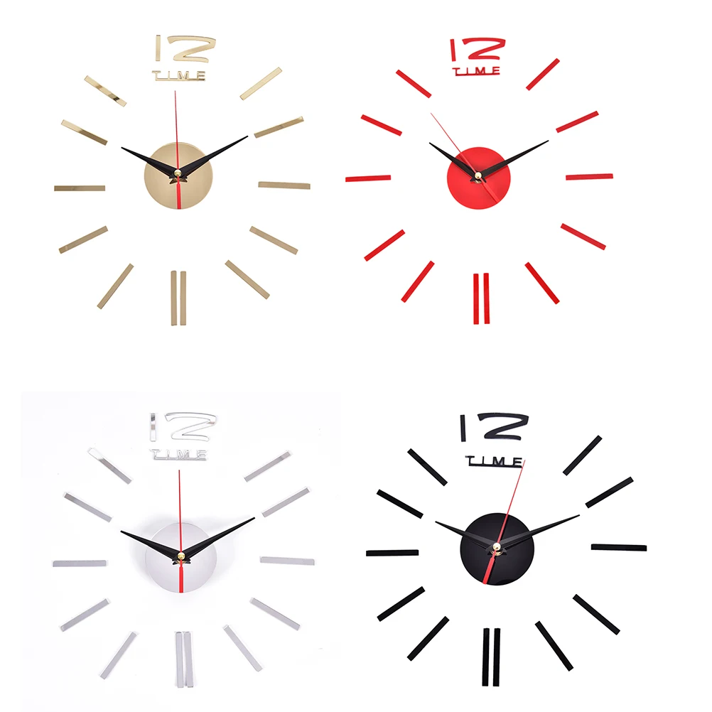 Новые настоящие часы настенные horloge 3d акриловые домашние декоративные
