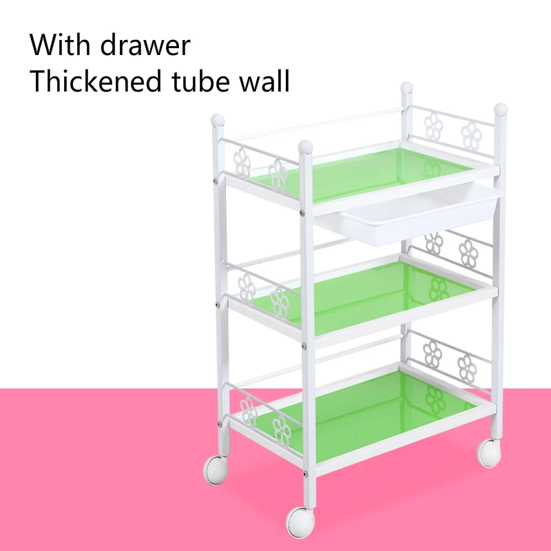 Многослойная тележка для салона красоты с выдвижным ящиком многофункциональная скользящая полка барбершоп стабильная тележка утолщенная Подставка для хранения, для дома - Цвет: B3