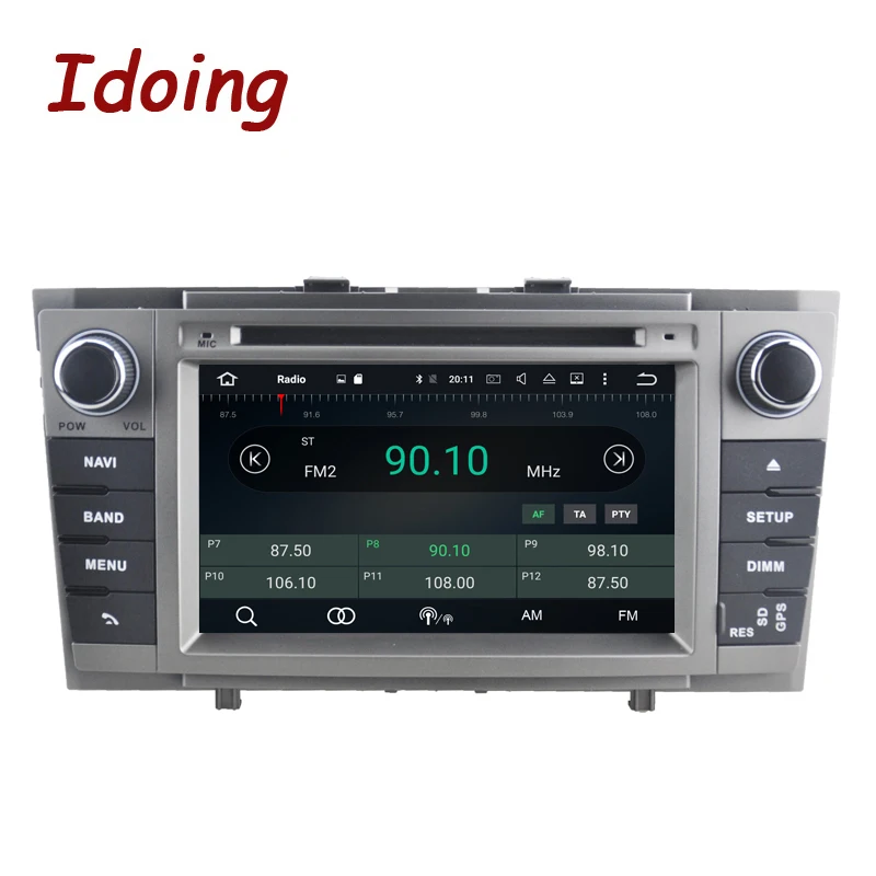 Clearance Idoing Android8.0 4G+32G 8Core 7"2Din IPS Screen Steering-Wheel For Toyota Avensis 2007-2014 Car GPS Multimedia Player Fast Boot 2
