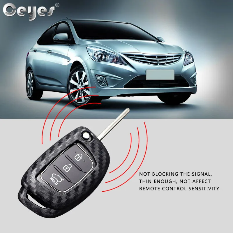 Carbon fiber key cover for HYUNDAI (4)