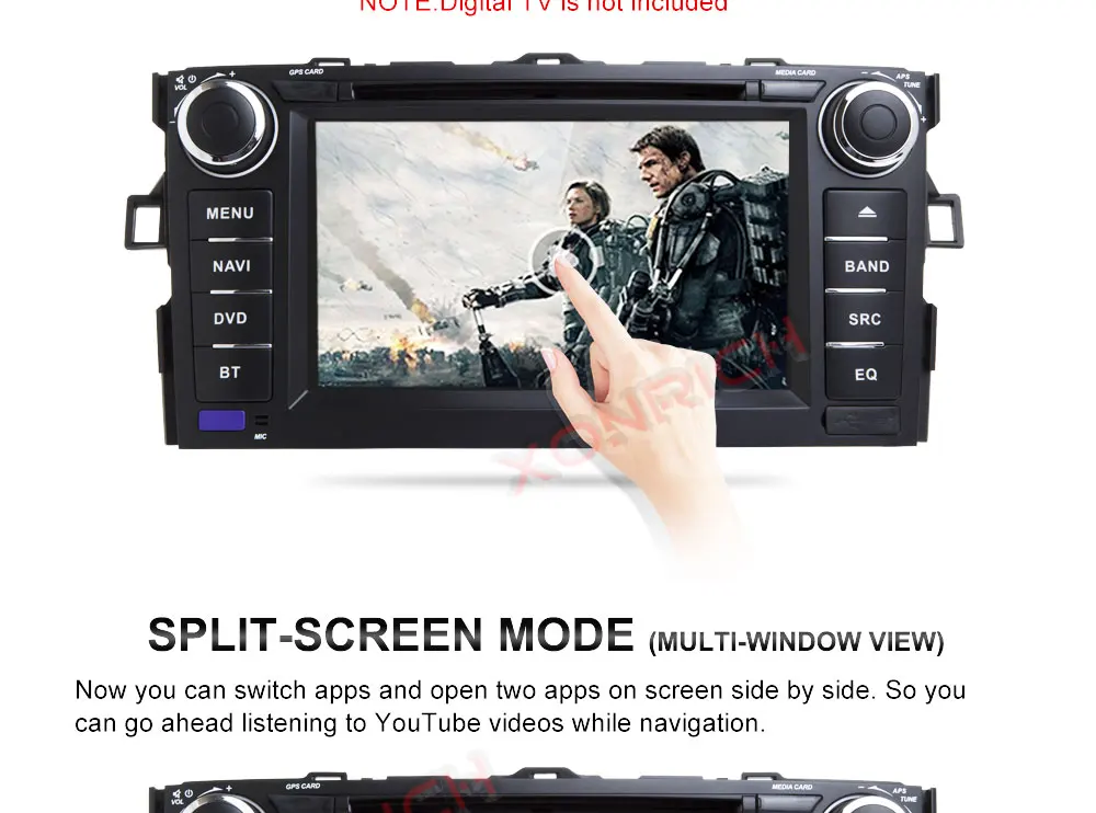 Top Car Multimedia Player GPS Android 8.1 2 Din DVD Automotivo For TOYOTA/AURIS/Altis/COROLLA 2012 2013 Radio FM 4 Core Wifi 24