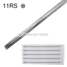 Chuse 10 шт. игла для тату-машинки 11RS Round Shader Одноразовые стерилизованные кассета с иголками для татуировок микролезвие для татуировок taty