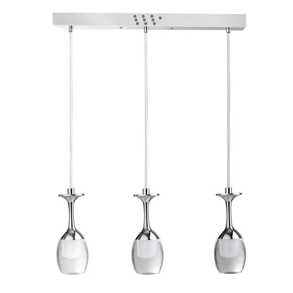 Art Decor Wine Glass Shade LED Mini Light Beautiful Chrome Finish Ceiling Light Acrylic Max 9W With 3-Light Art Decor Wine Glass Shade LED Mini Light Beautiful Chrome Finish Ceiling Light Acrylic Max 9W With 3-Light
