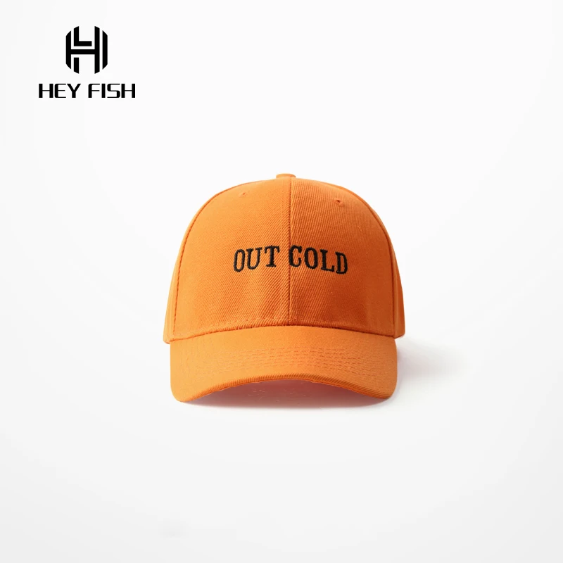 

HEY FISH Original Design Hip Hop Snapback Caps For Men Street Skateboards Baseball Cap Casual Letter Embroidery Caps Orange