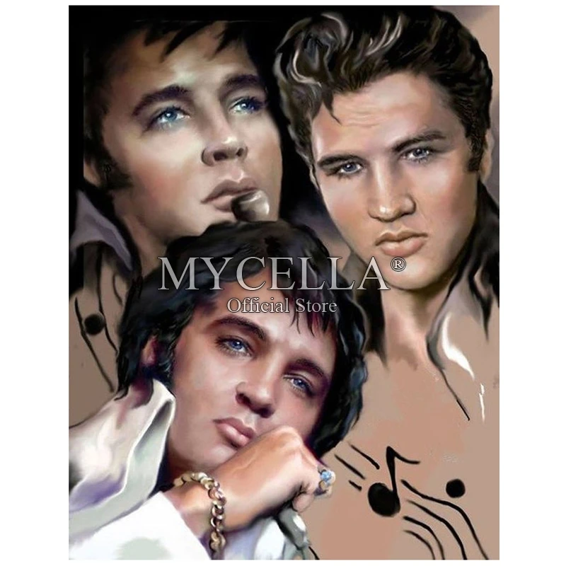 Полностью квадратная Алмазная мозаика DIY картина Elvis Presley вышивка крестиком